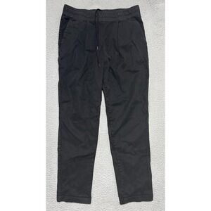 James Perse Pants Womens Size 1 Black Twill Joggers Elastic Cuff Stretch